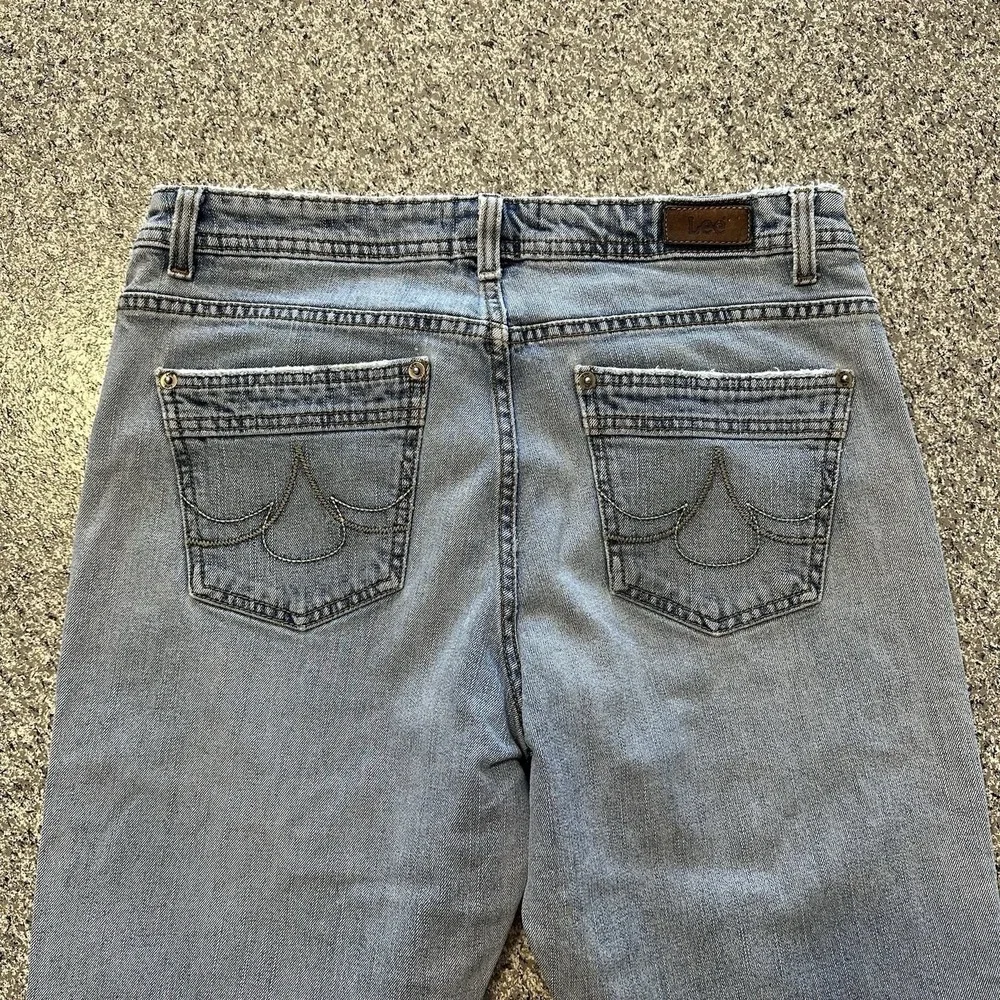 Lee Jeans Womens 12 32x31 Mid Rise Bootcut Light Wash Stretch Denim